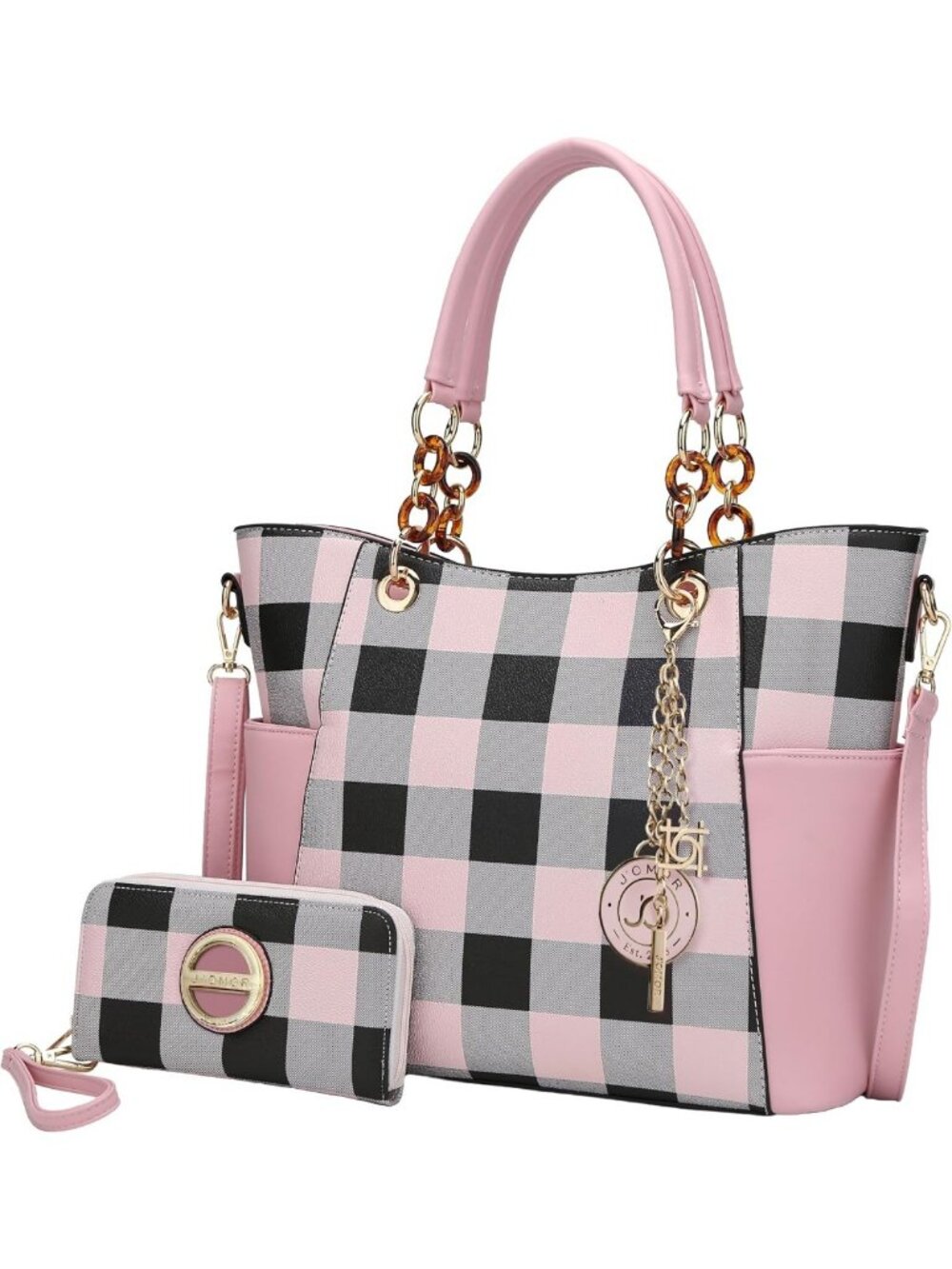 Stylish Vegan Leather Tote Bag & Wallet Set for Women - Chic Top-Handle Purse